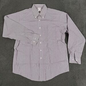 Brooks Brothers Shirt Mens 16 Red Check Long Sleeve Button Down‎